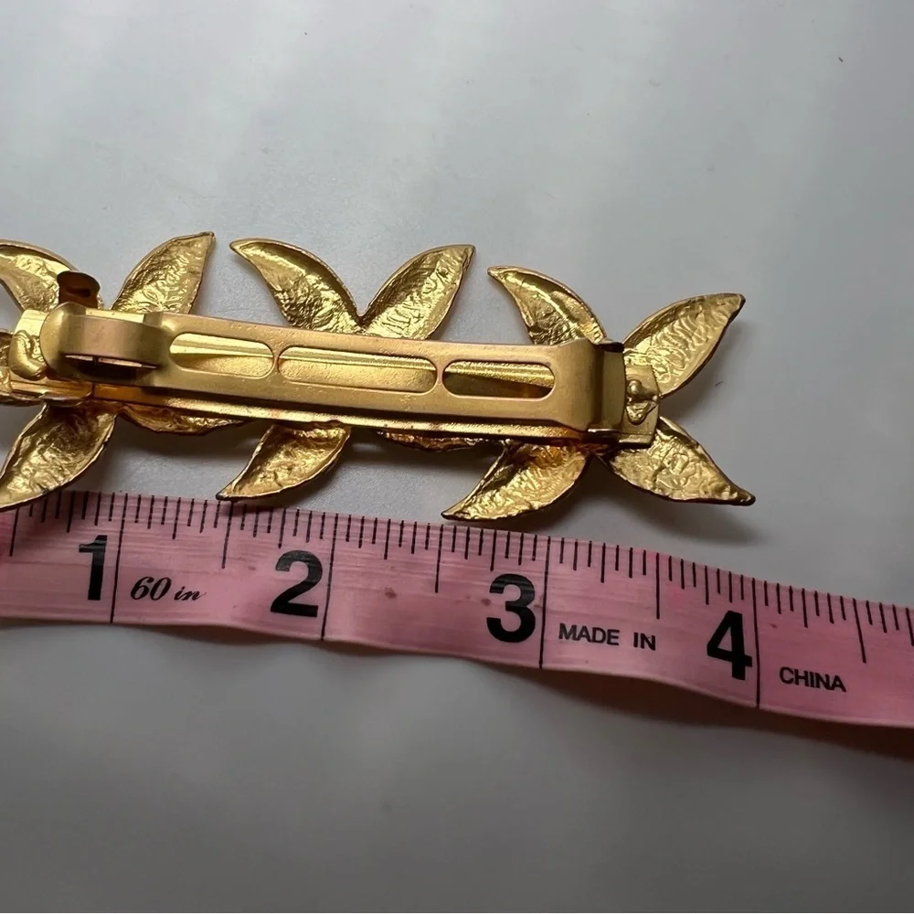 Vintage Starfish Gold Plated Hair Brooch